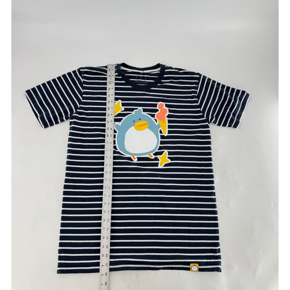 OHMONAH Mens Navy White Stripe Penguin Ice Cream Graphic T Shirt Size‎ Medium - Picture 7 of 7